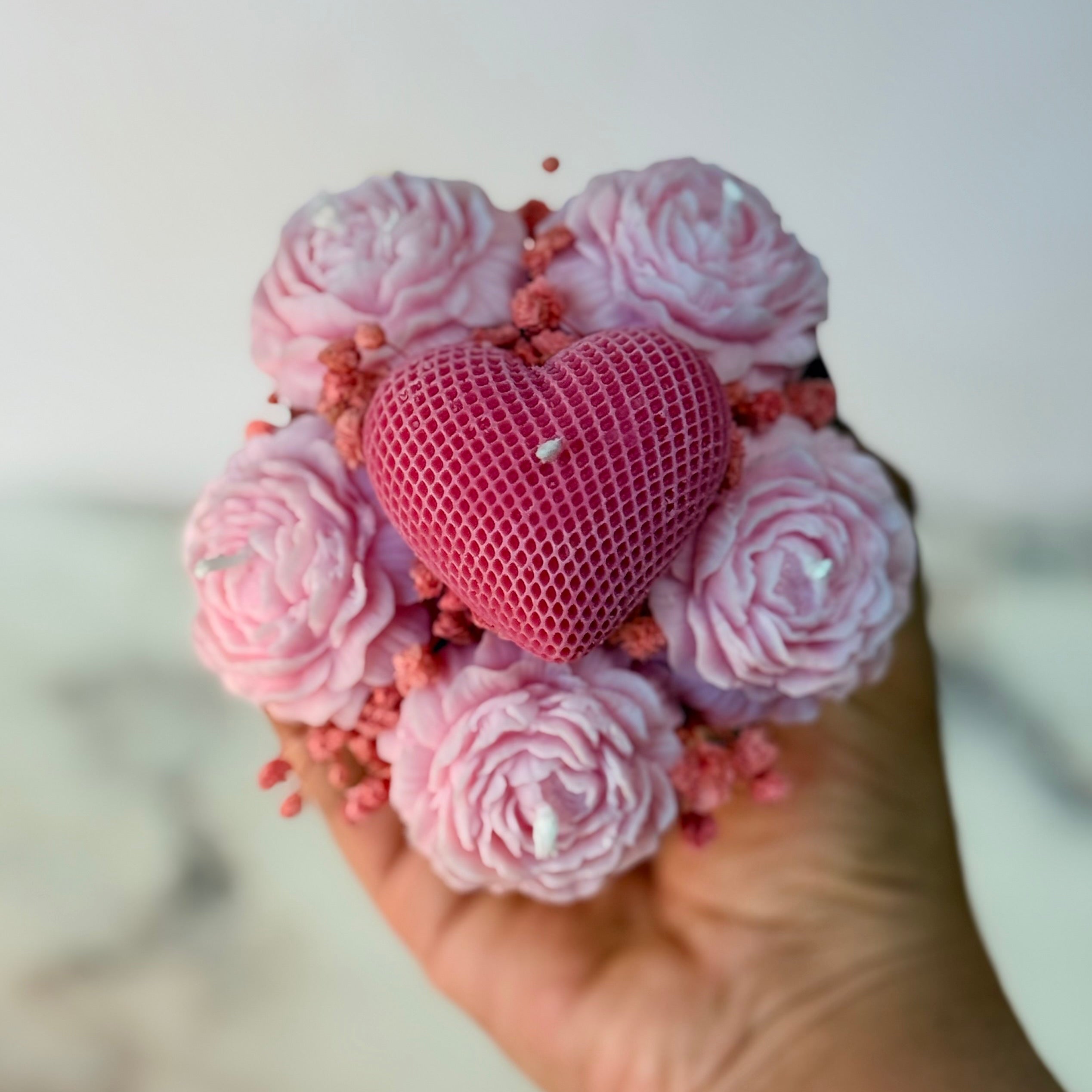 Bouquet peonias & corazón