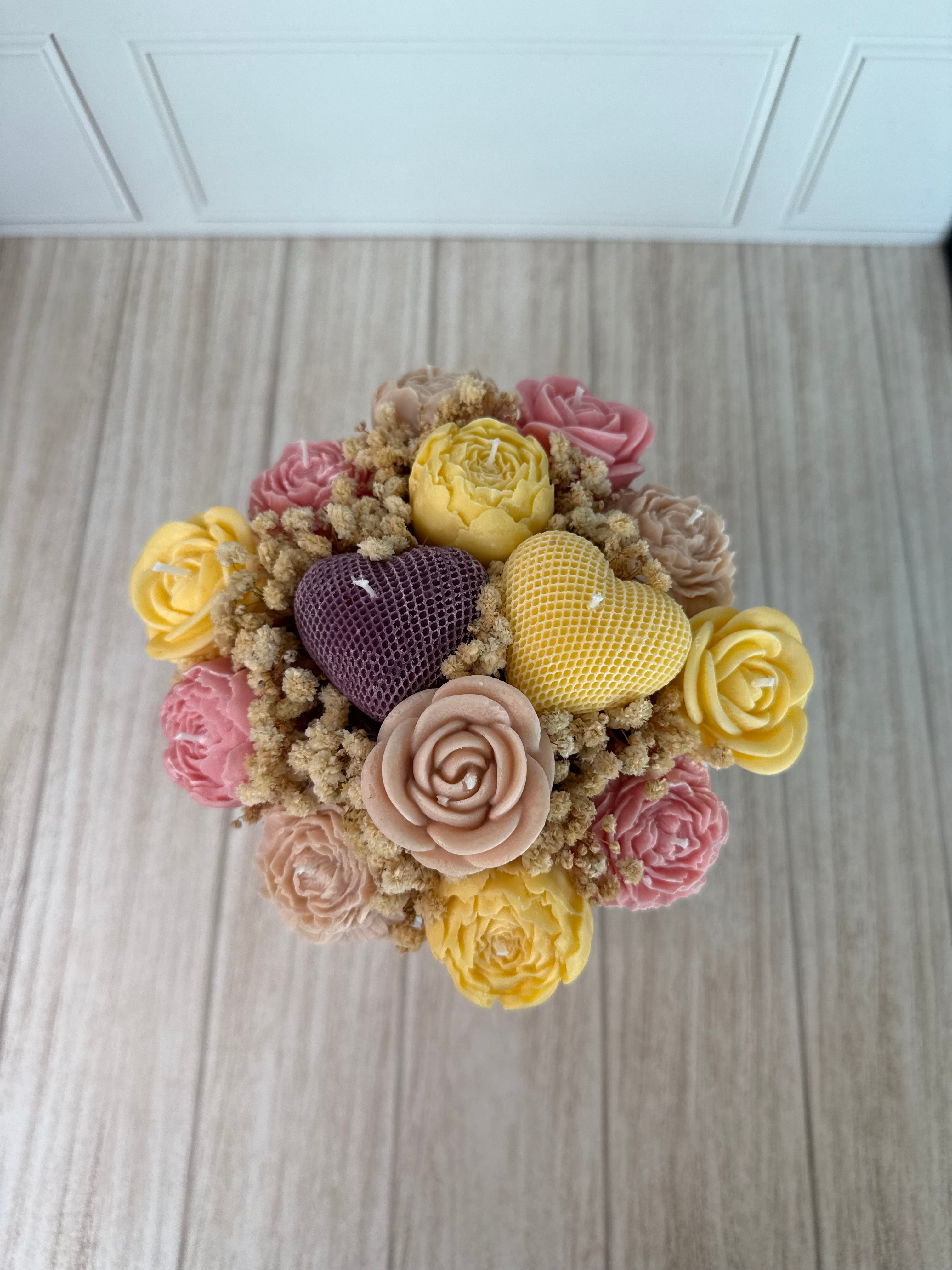 Candle box dos corazones