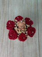 Mini Candle box rosas con osito