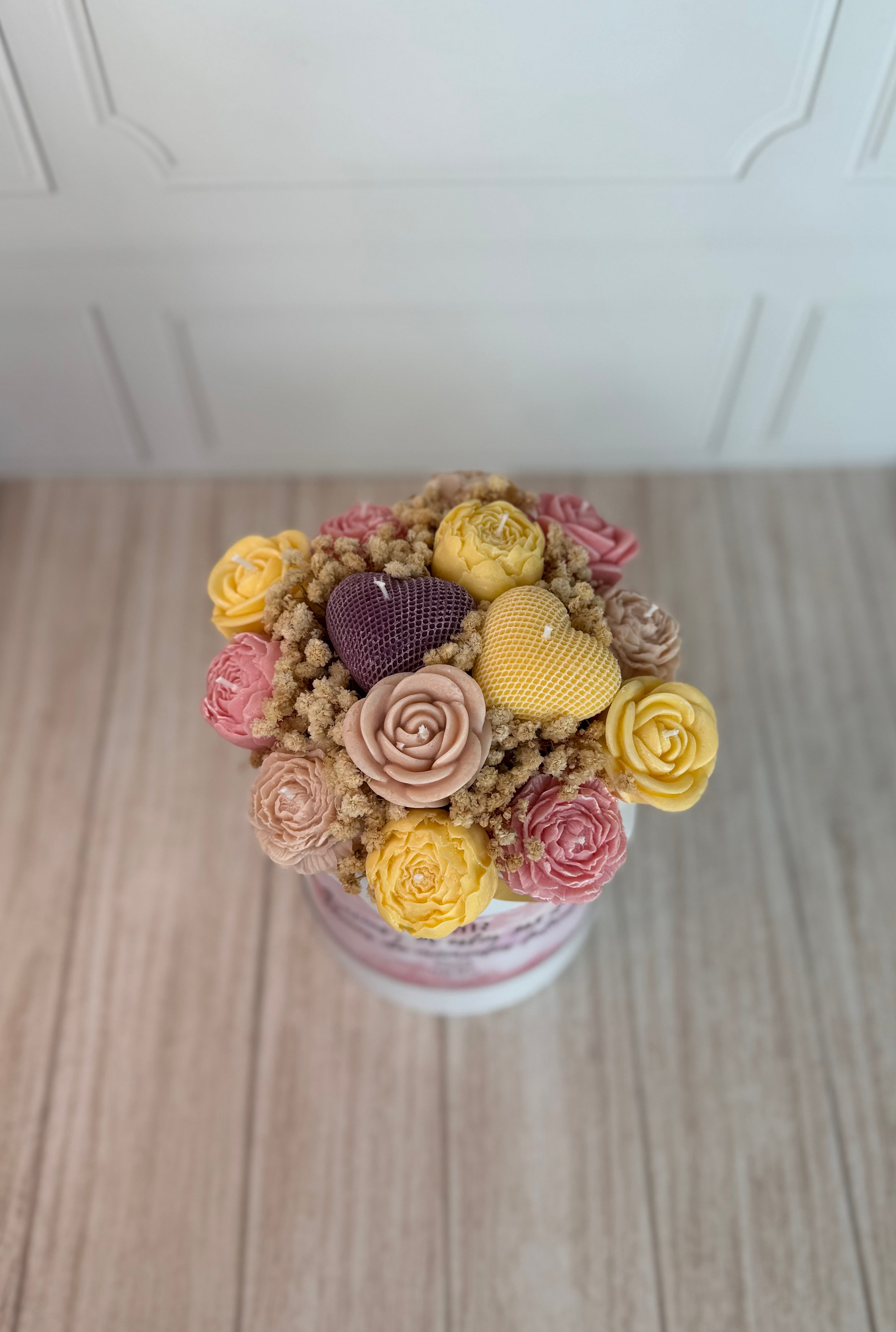 Candle box dos corazones