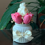 Bouquet tulipanes con angel
