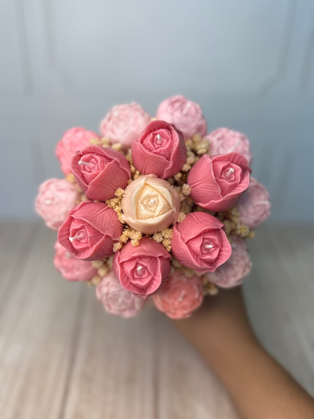 Candle box tulipanes & Peonias